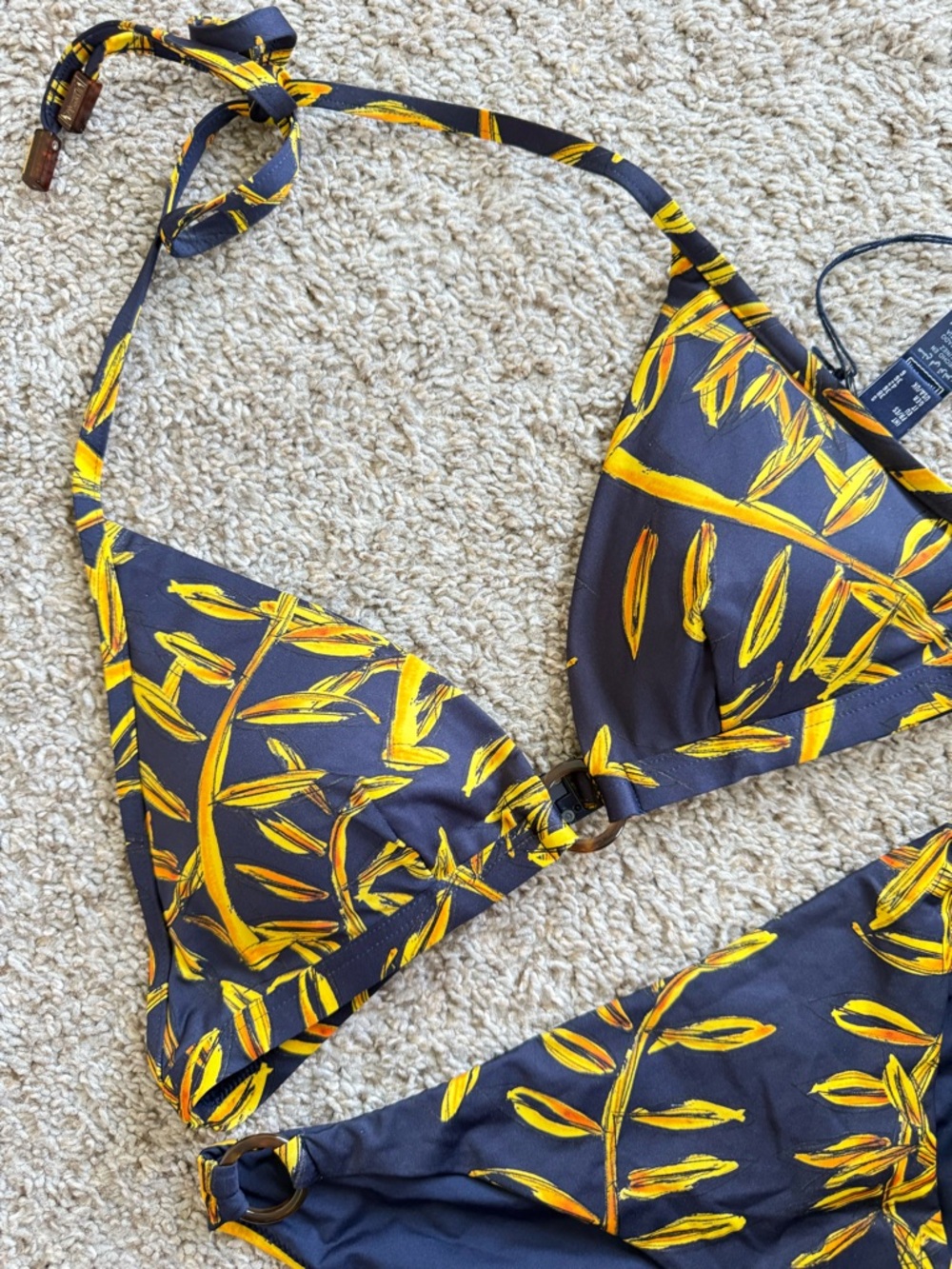 Vilbrequin NEW Bleu Marine Navy Floral Two Piece Bikini - Picture 4 of 9
